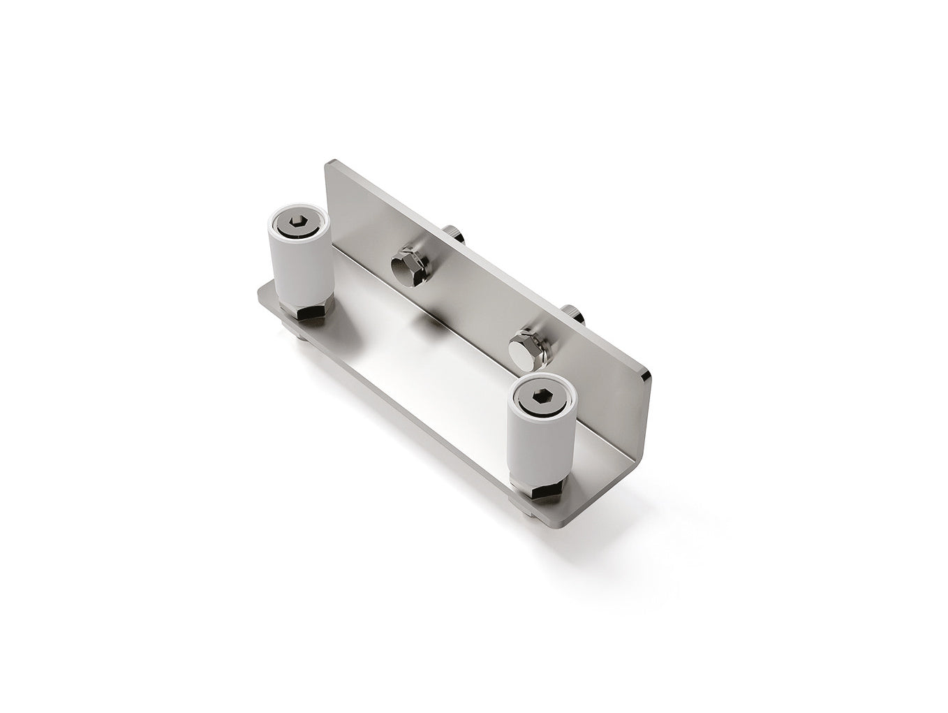 COMUNELLO PLACA DE GUÍA GALVANIZADA CON 2 RODINES DE NYLON