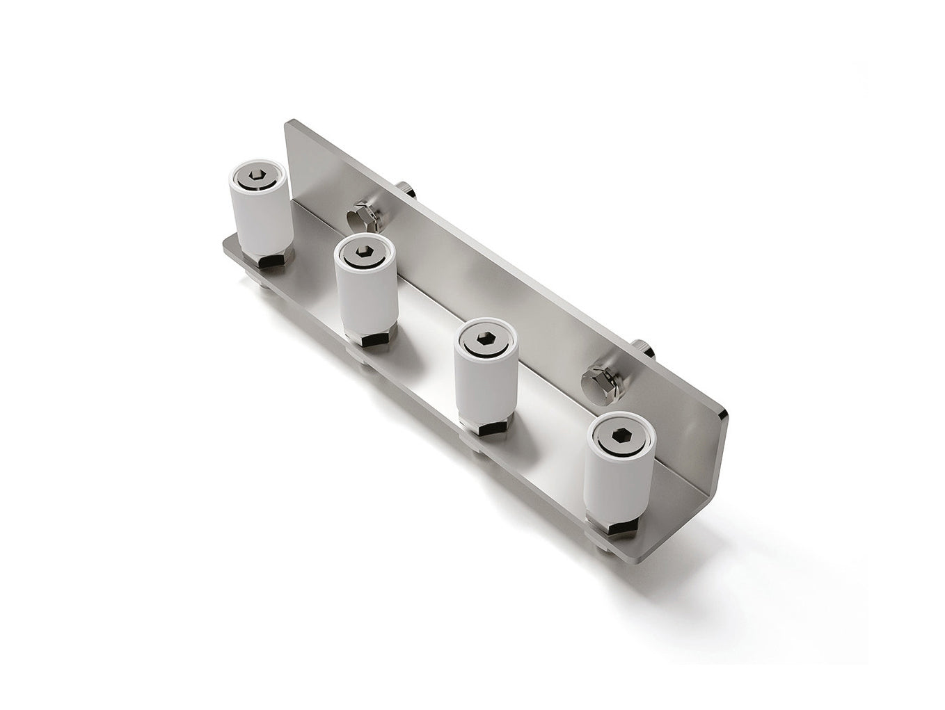 PLACA GUIA NIVELADORA CON 4 RODINES DE NYLON